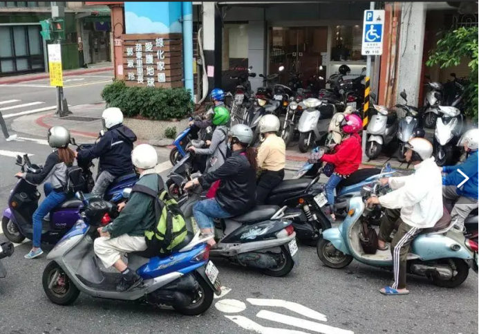 上班骑摩托车人群